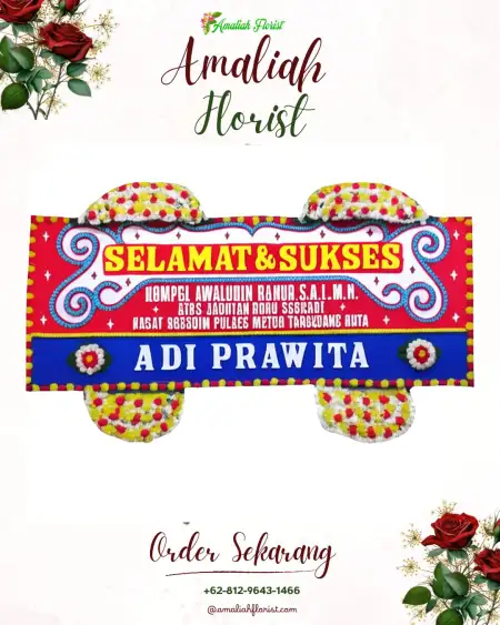 Papan Bunga Ucapan Selamat Beku